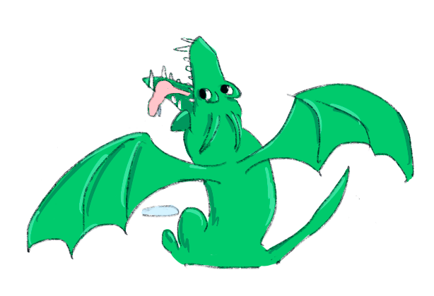 Green dragon from Dragon Meal Express mobile game